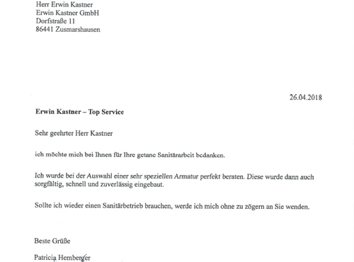 Empfehlungsschreiben